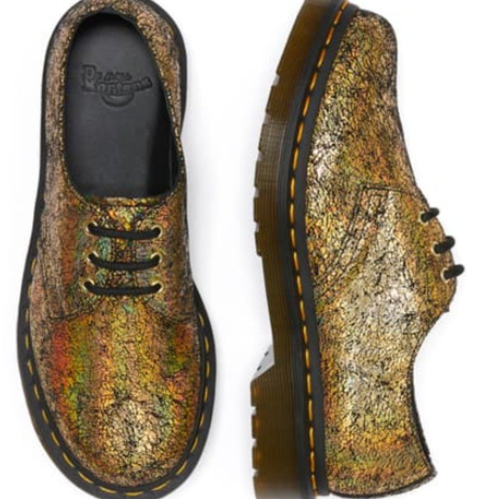 Dr. MARTENS 1461 IRIDESCENT CRACKLE SHOE Sz 6